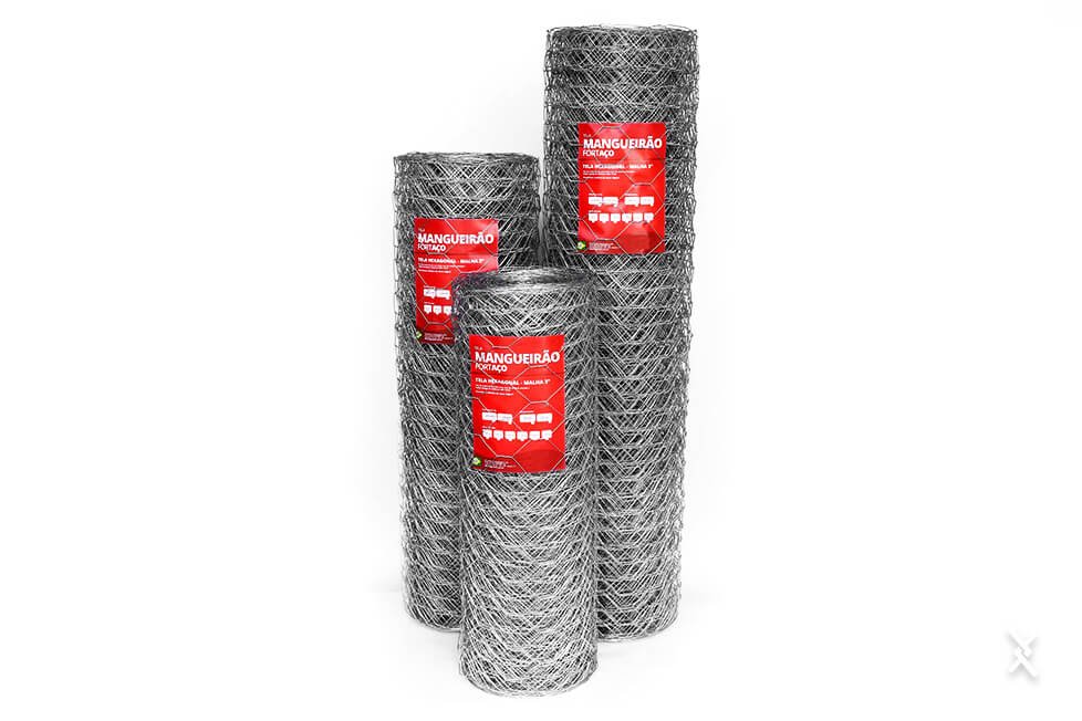Imagem de rolos de tela hexagonal mangueirão